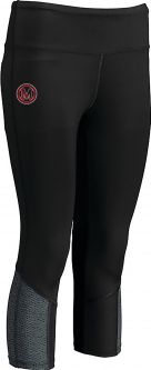 Holloway Ladies Axis Capri, Black/ Graphite Heather